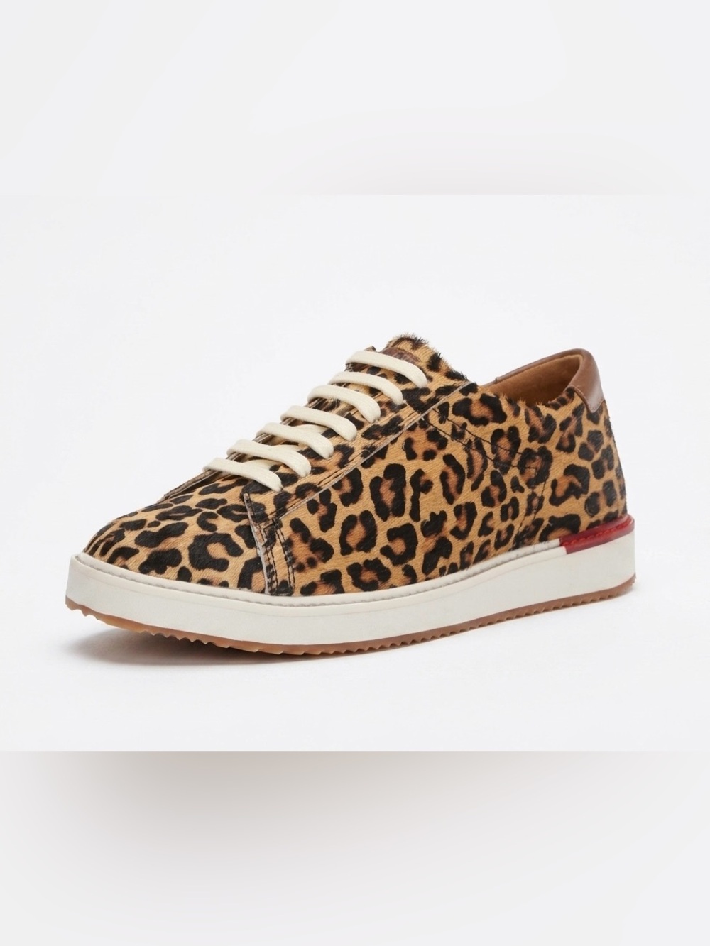 Hush Puppies Sabine Genuine Calf Hair Leopard Sneakers W12 M10 EU43 NWOB